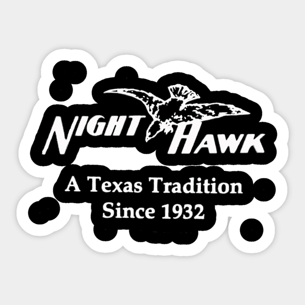 Night Hawk Restaurant Sticker by YesterCool